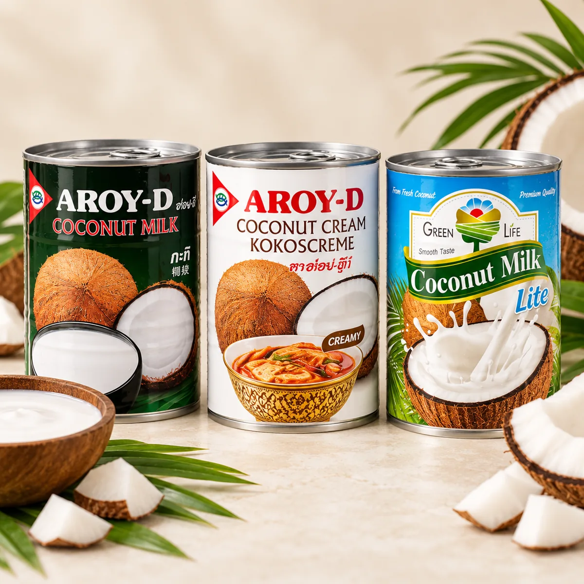 Kokosmilch & Kochzutaten aus dem Sortiment von Asian Shop Wang