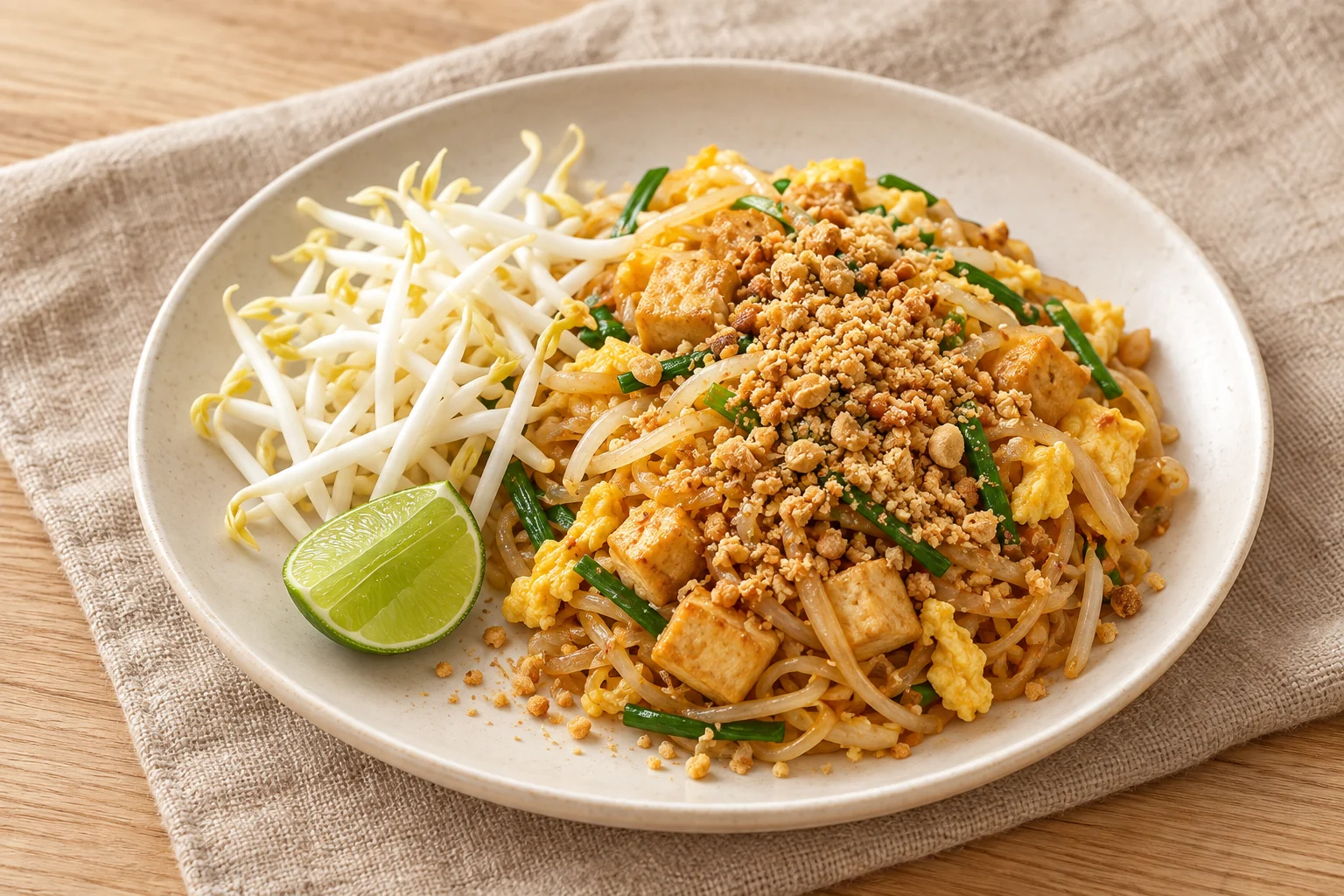 Pad Thai – KI-bearbeitete Rezeptillustration