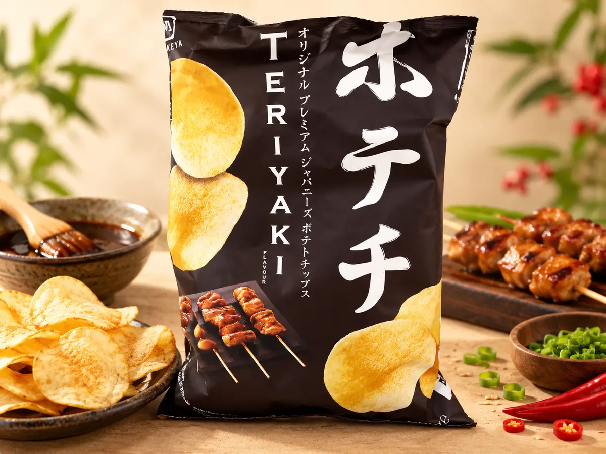 Koikeya Teriyaki Chips aus dem Sortiment von Asian Shop Wang